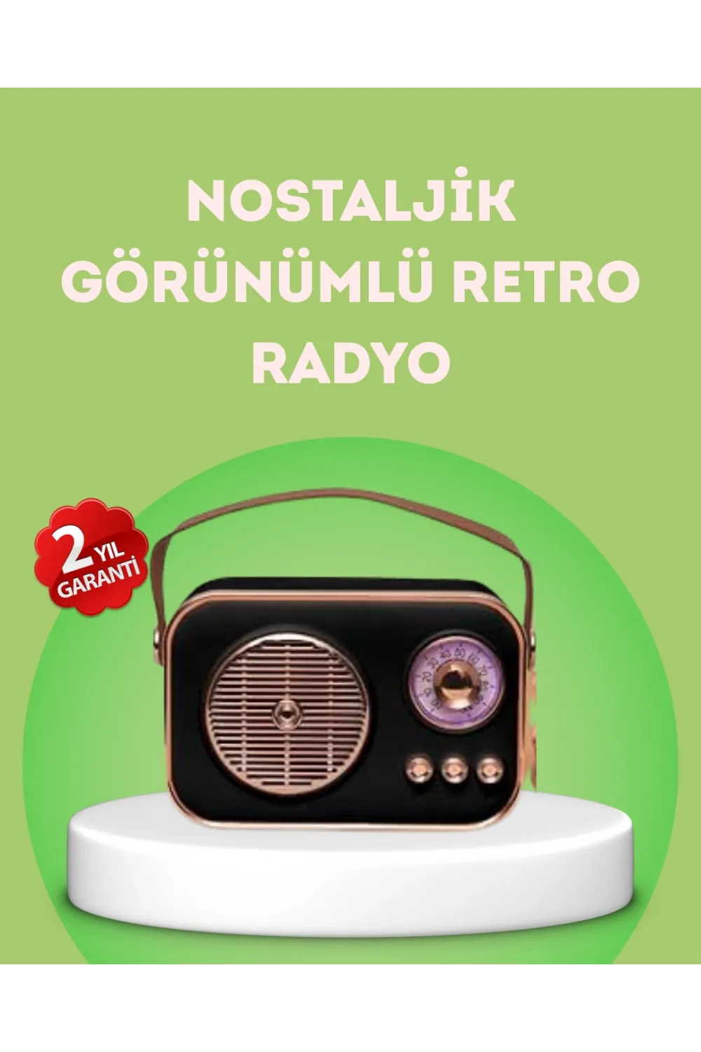 Nostaljik Retro Radyo – Bluetooth, Usb Ve Fm Özellikli Şık Tasarım