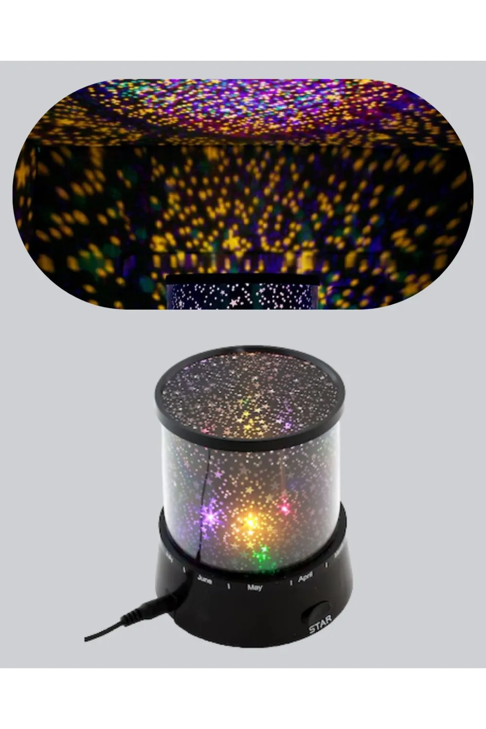 Odayı Yıldızlarla Dolduran Galaxy Efektli Led Projektör Işık