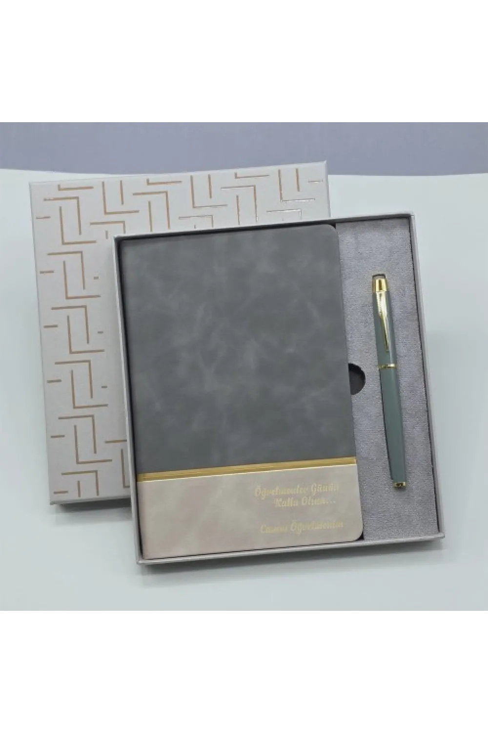 Öğretmenler Gününe Özel Deri Defter Ve Kalem Set