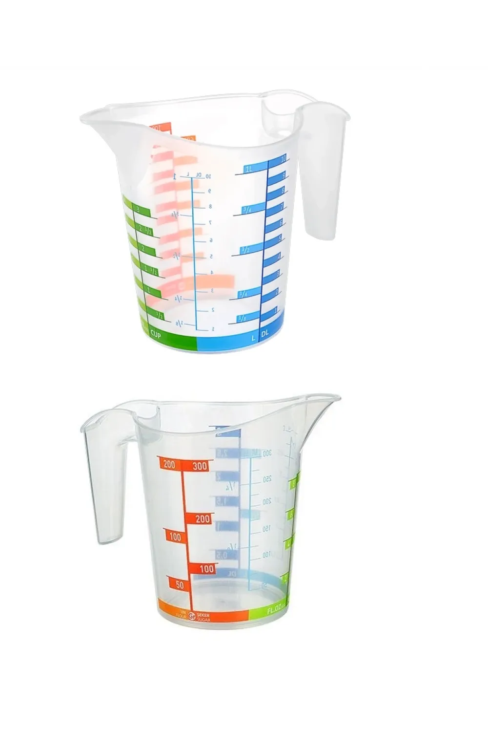 Ölçü Kabı Dereceli Renkli 1000 Ml + 300 Ml Set