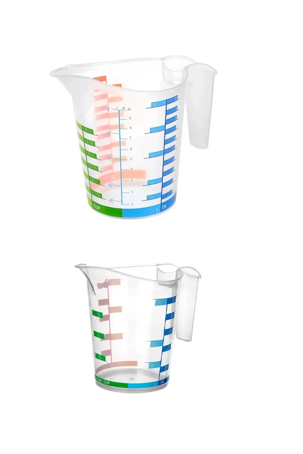 Ölçü Kabı Dereceli Renkli 1000 Ml + 500 Ml Set