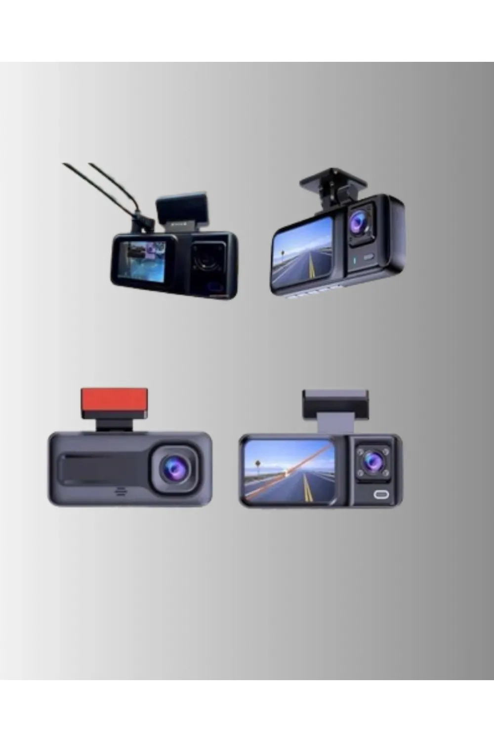 Ön Arka Ve İç Kamera Dashcam 360° Kapsamlı Full Hd Araç Güvenlik Sistemi