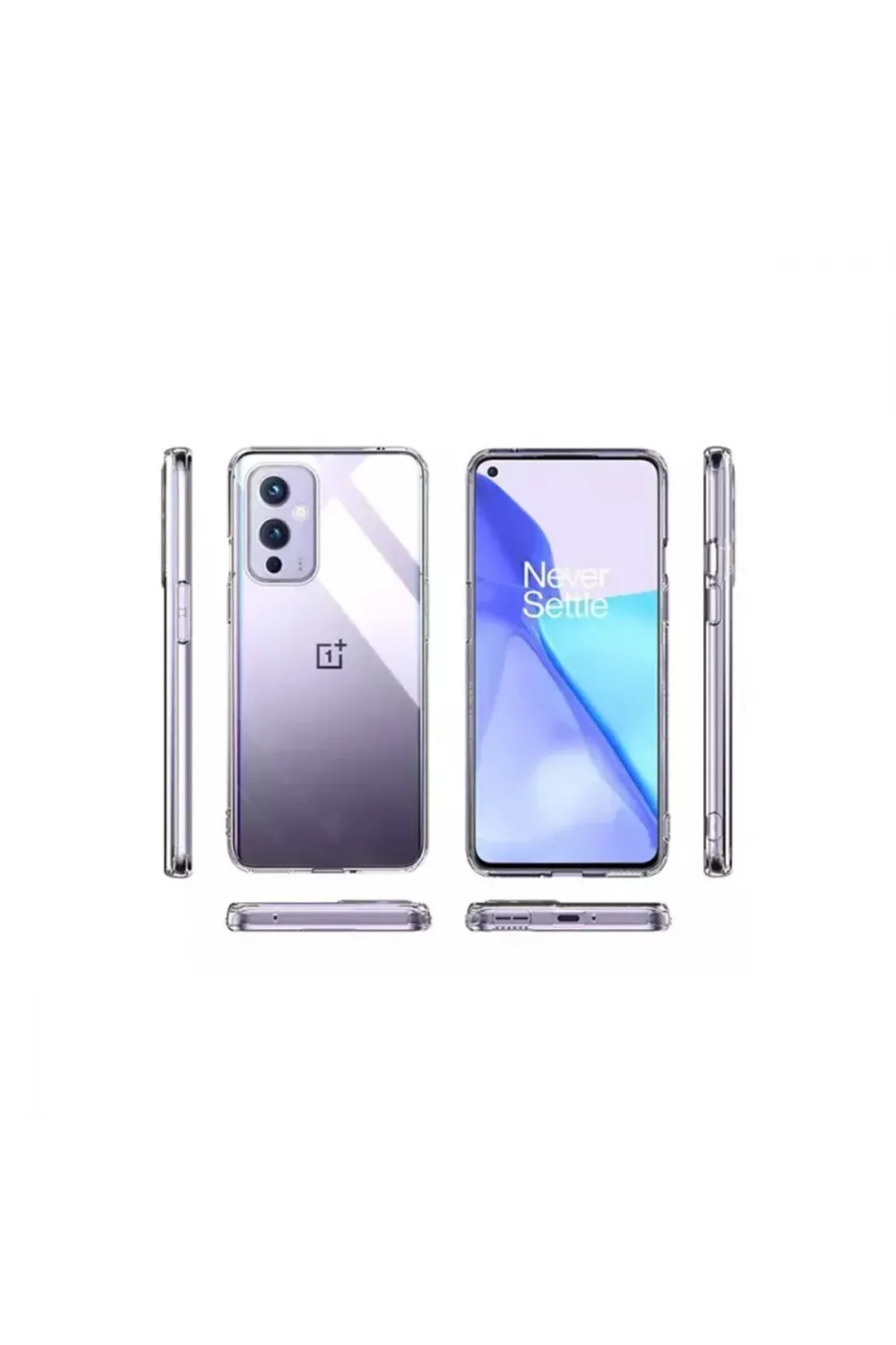 One Plus 9 Kılıf Lüx Şeffaf Silikon