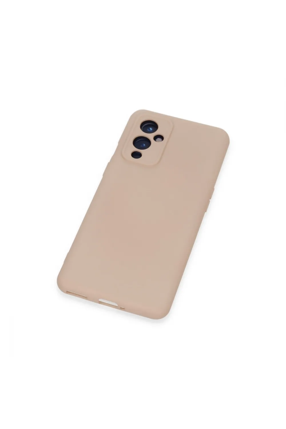 One Plus 9 Kılıf Nano İçi Kadife Silikon - Pudra