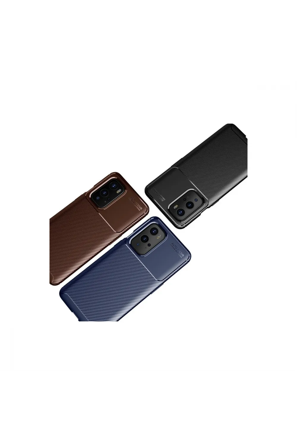 One Plus 9 Pro Kılıf Auto Focus Karbon Kapak - Siyah
