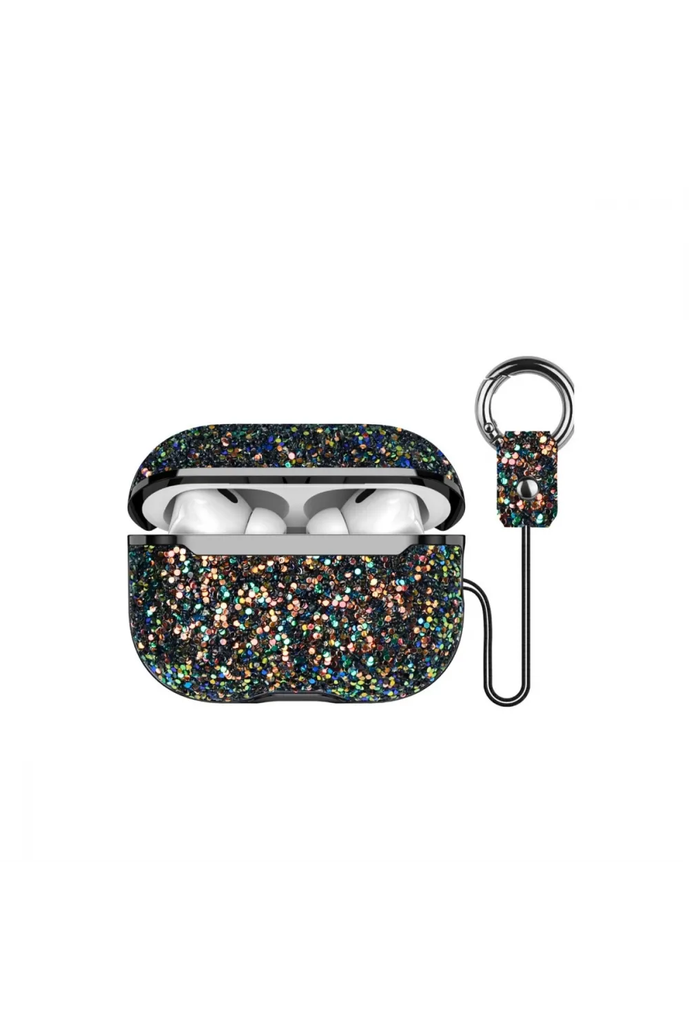 Onegif Apple Airpods 2 (2.nesil) Bright Simli Airpods Kapak - Siyah