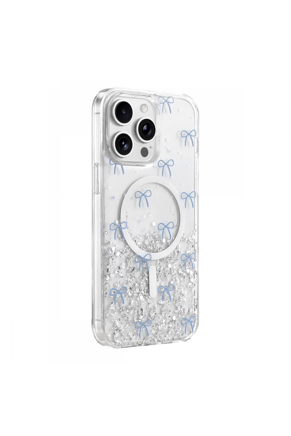Onegif Apple İphone 14 Pro Max Misk Simli Magsafe Kapak - Desen 3