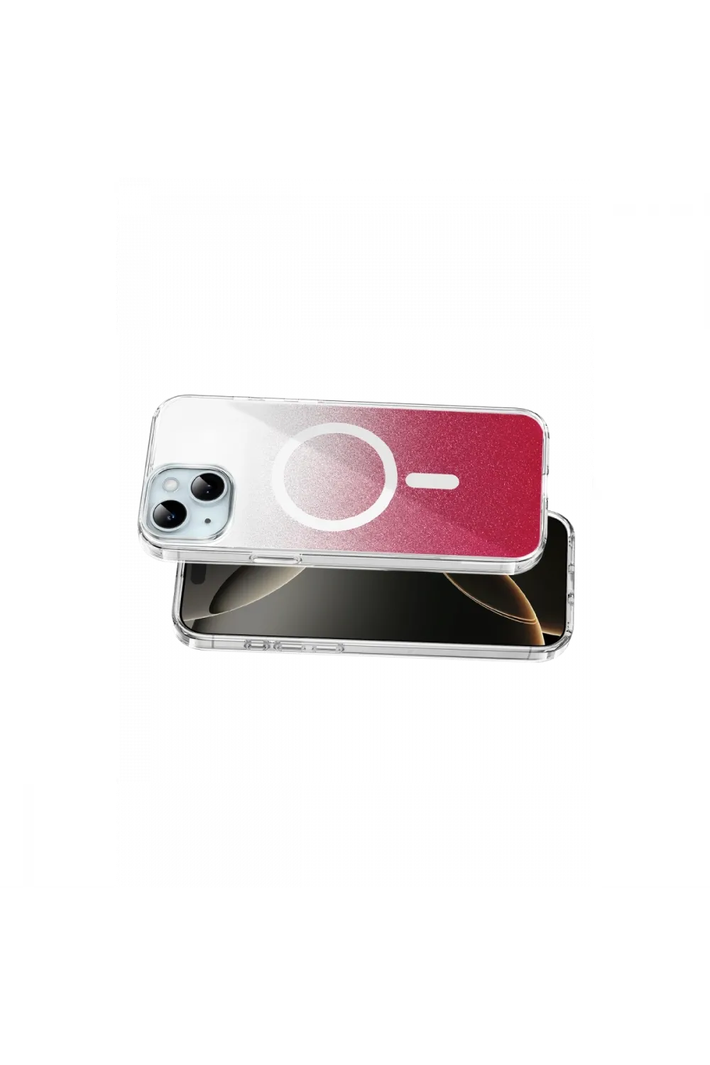 Onegif Apple İphone 15 Sora Simli Magsafe Kapak - Kırmızı