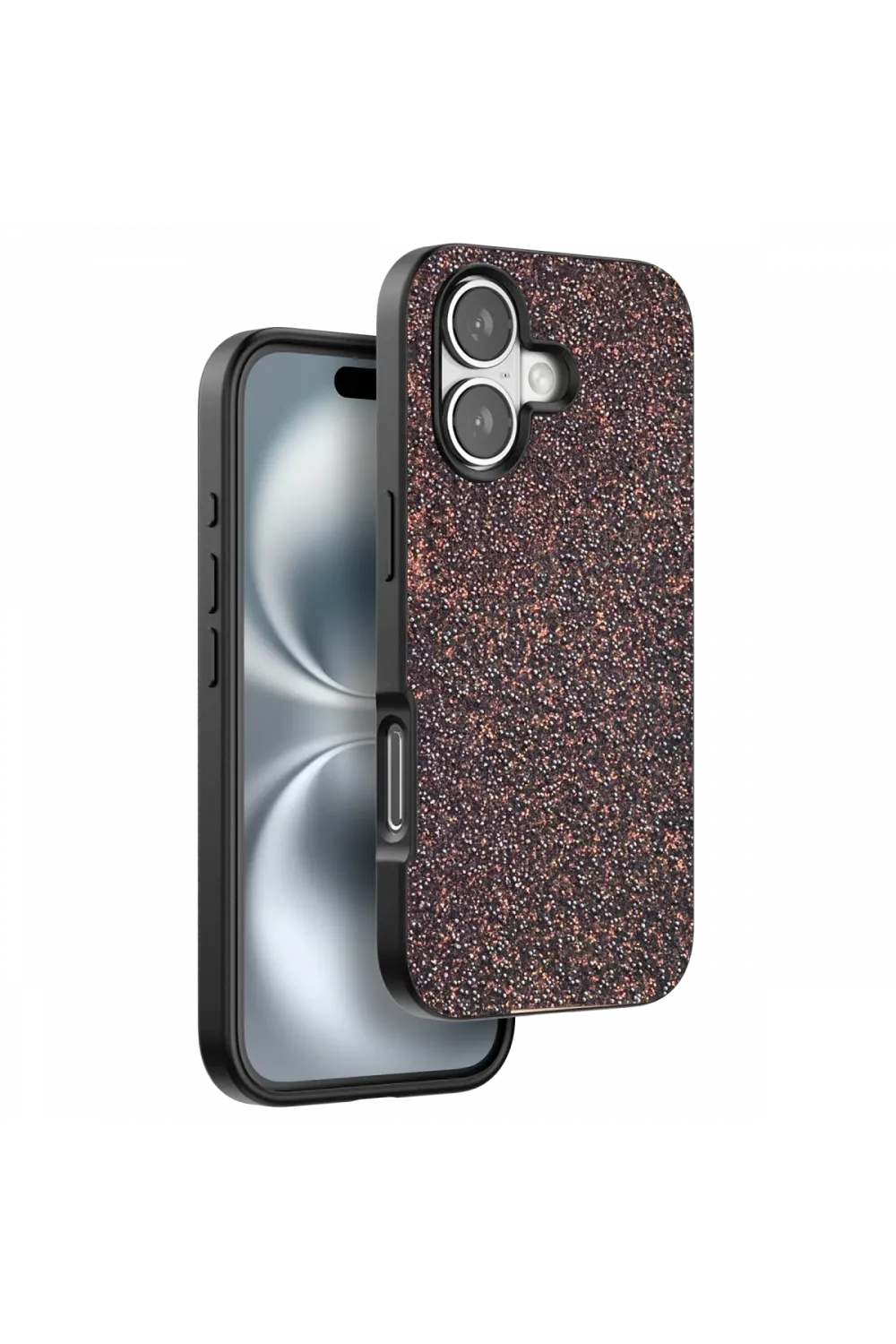 Onegif Apple iPhone 16 Plus Bright Simli Kapak - Derin Mor