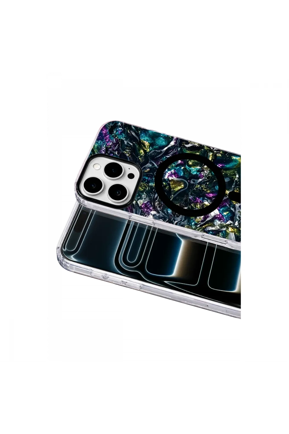 Onegif Apple İphone 16 Pro Max Mila Dalgalı Magsafe Kapak - Lacivert