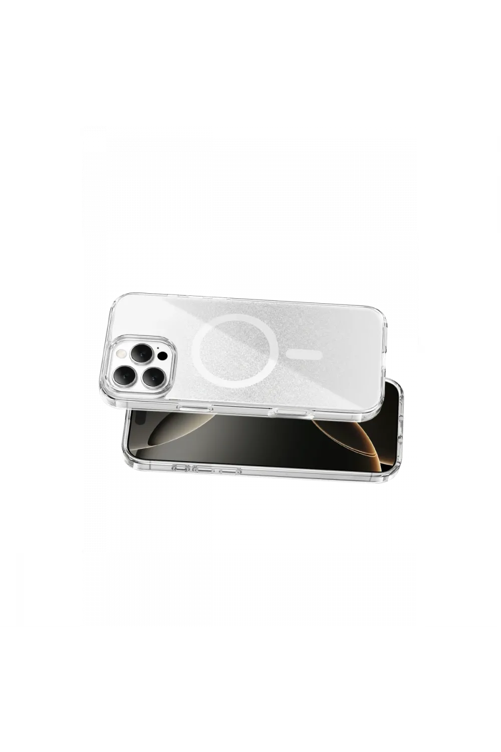 Onegif Apple İphone 16 Pro Max Sora Simli Magsafe Kapak - Beyaz