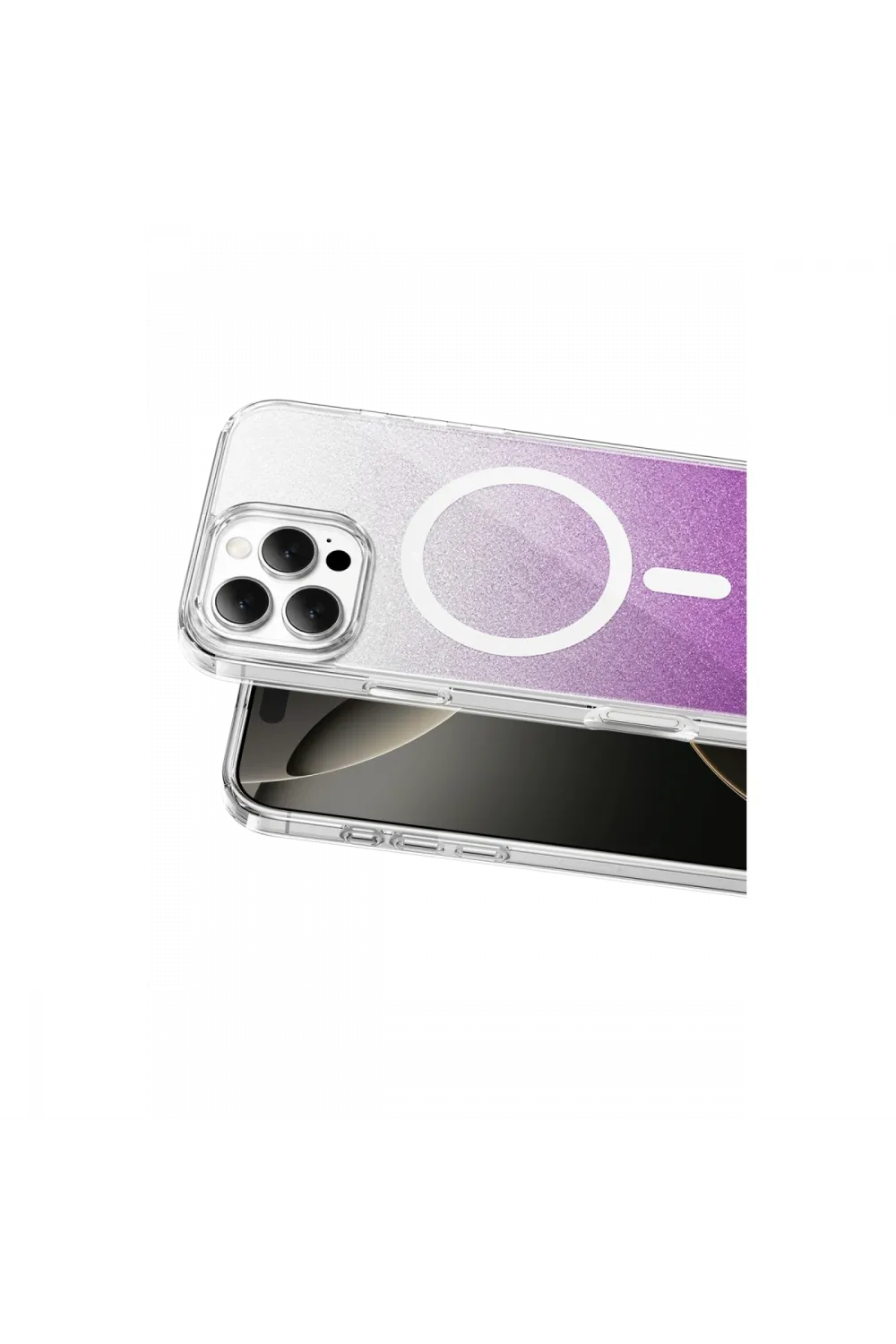 Onegif Apple İphone 16 Pro Max Sora Simli Magsafe Kapak - Mor