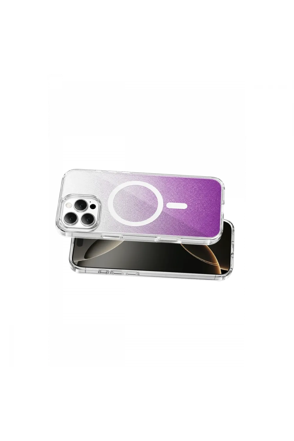 Onegif Apple İphone 16 Pro Max Sora Simli Magsafe Kapak - Mor