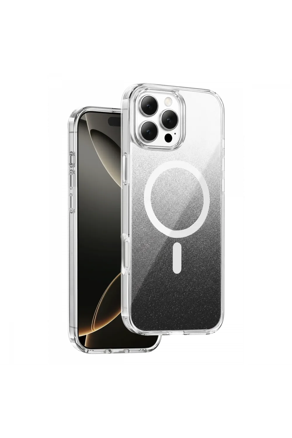 Onegif Apple İphone 16 Pro Max Sora Simli Magsafe Kapak - Siyah