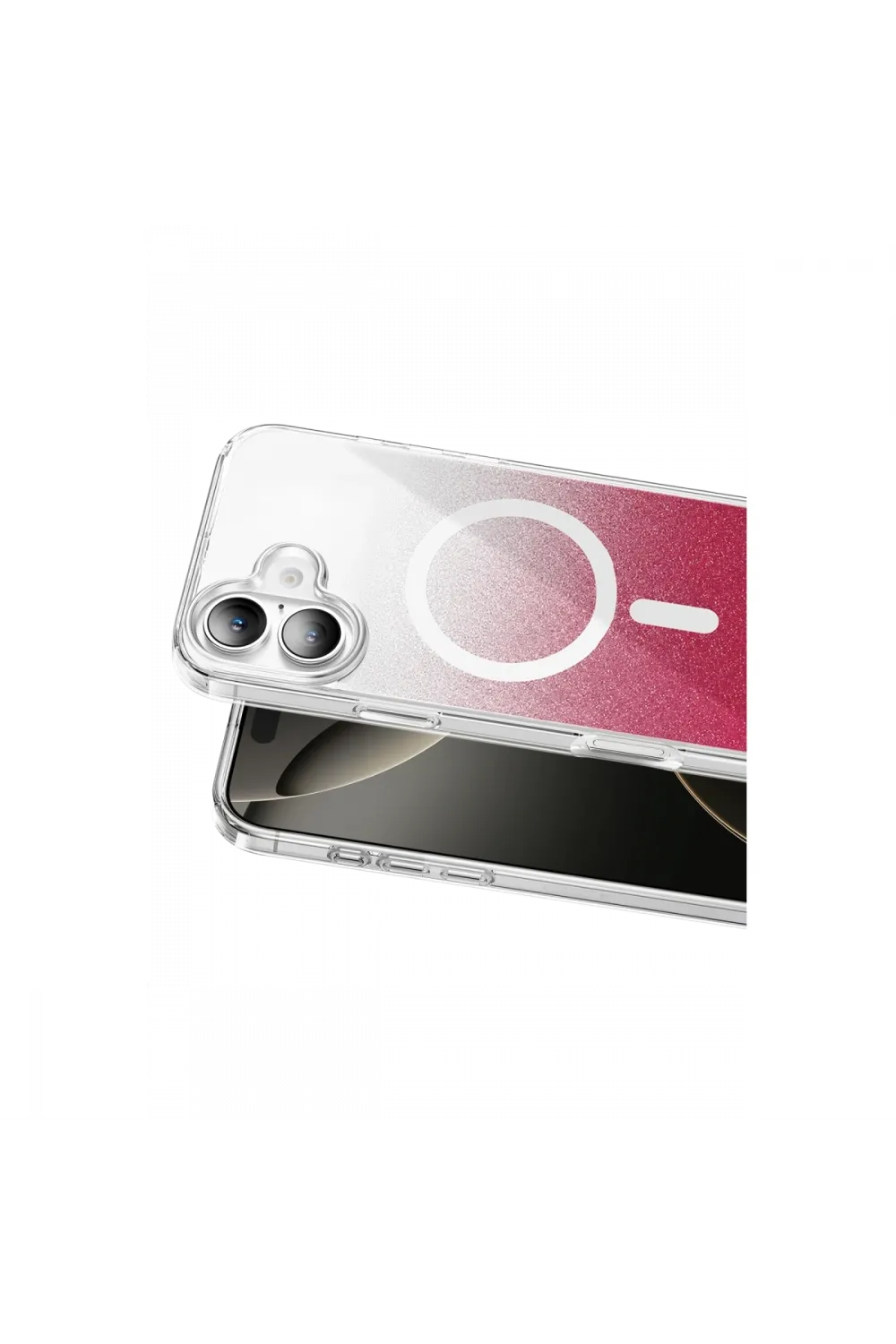 Onegif Apple İphone 16 Sora Simli Magsafe Kapak - Kırmızı