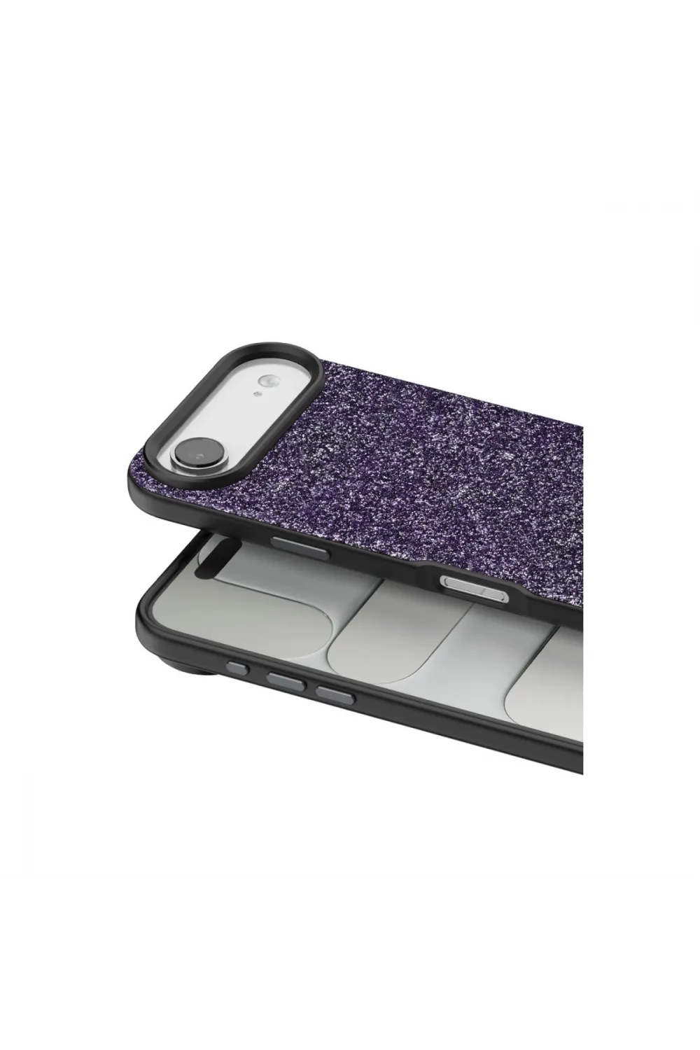 Onegif Apple İphone 17 Air Bright Simli Kapak - Derin Mor