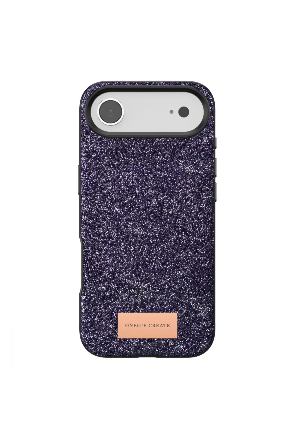 Onegif Apple İphone 17 Air Bright Simli Kapak - Derin Mor