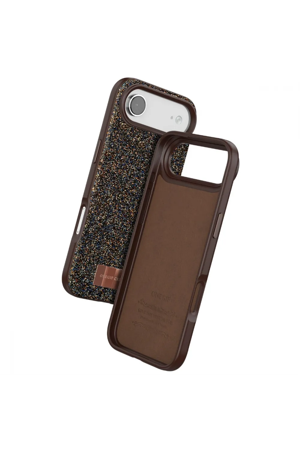 Onegif Apple İphone 17 Air Bright Simli Kapak - Gold