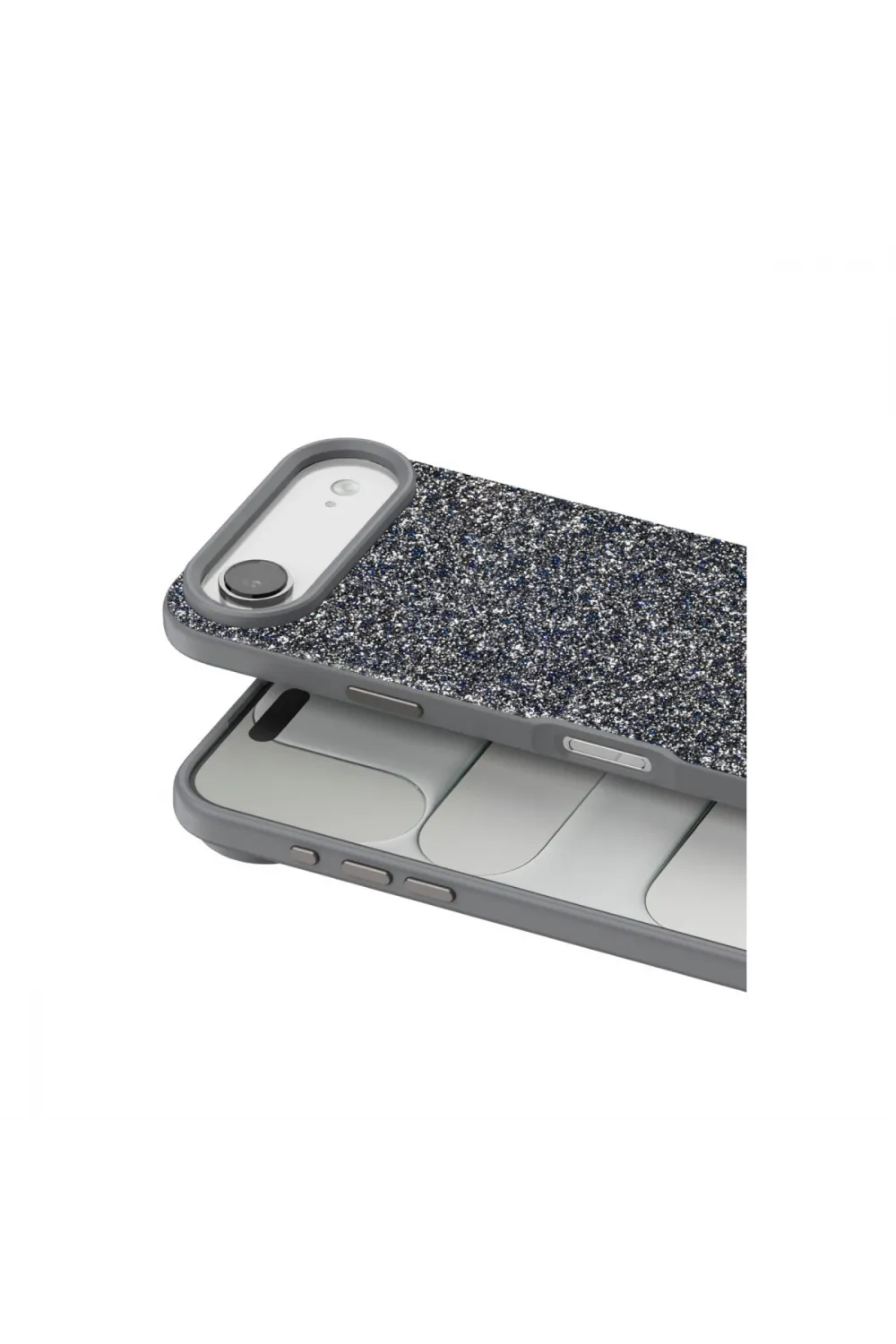 Onegif Apple İphone 17 Air Bright Simli Kapak - Gümüş