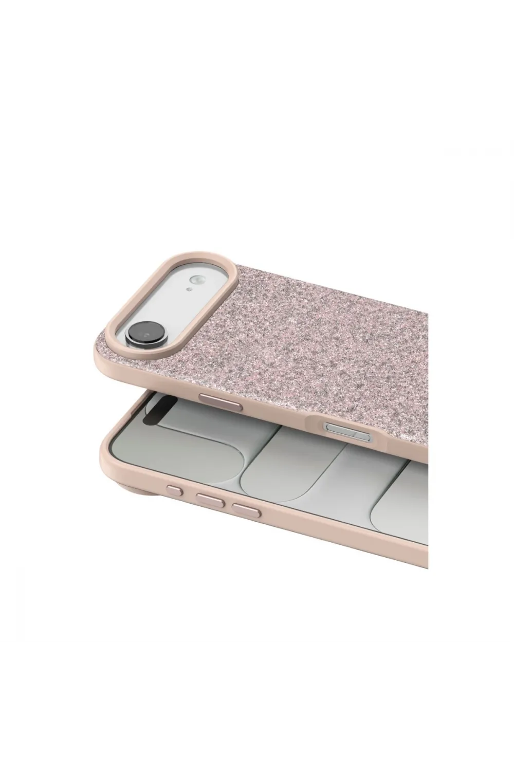 Onegif Apple İphone 17 Air Bright Simli Kapak - Pembe