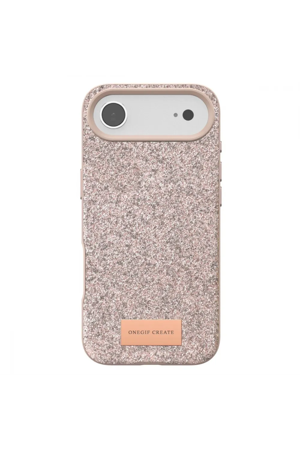 Onegif Apple İphone 17 Air Bright Simli Kapak - Pembe