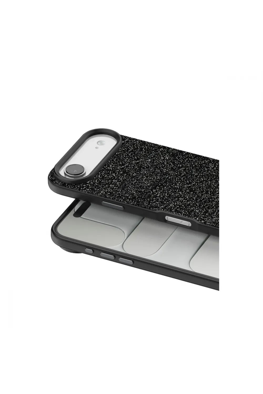 Onegif Apple İphone 17 Air Bright Simli Kapak - Siyah