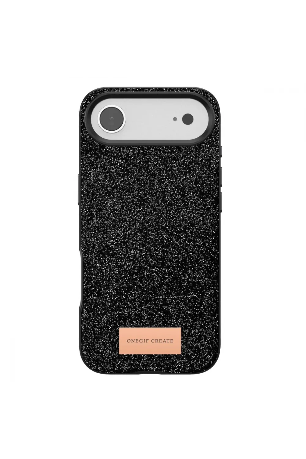 Onegif Apple İphone 17 Air Bright Simli Kapak - Siyah