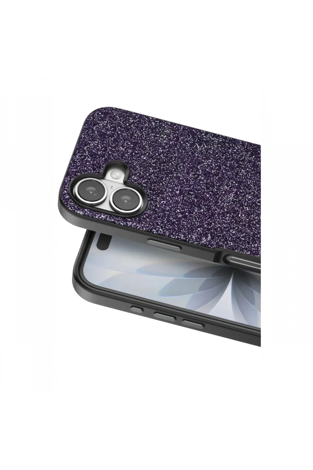 Onegif Apple iPhone 17 Bright Simli Kapak - Derin Mor