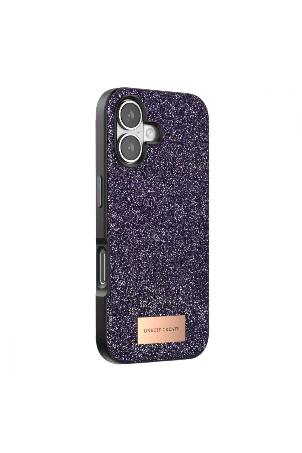 Onegif Apple İphone 17 Bright Simli Kapak - Derin Mor