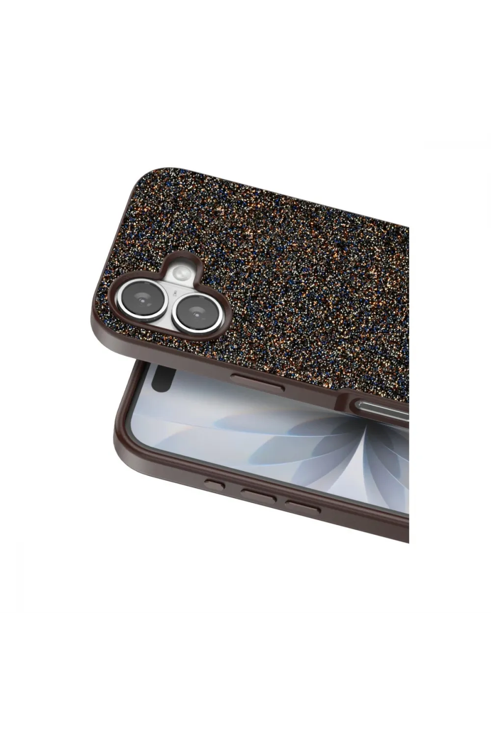 Onegif Apple İphone 17 Bright Simli Kapak - Gold