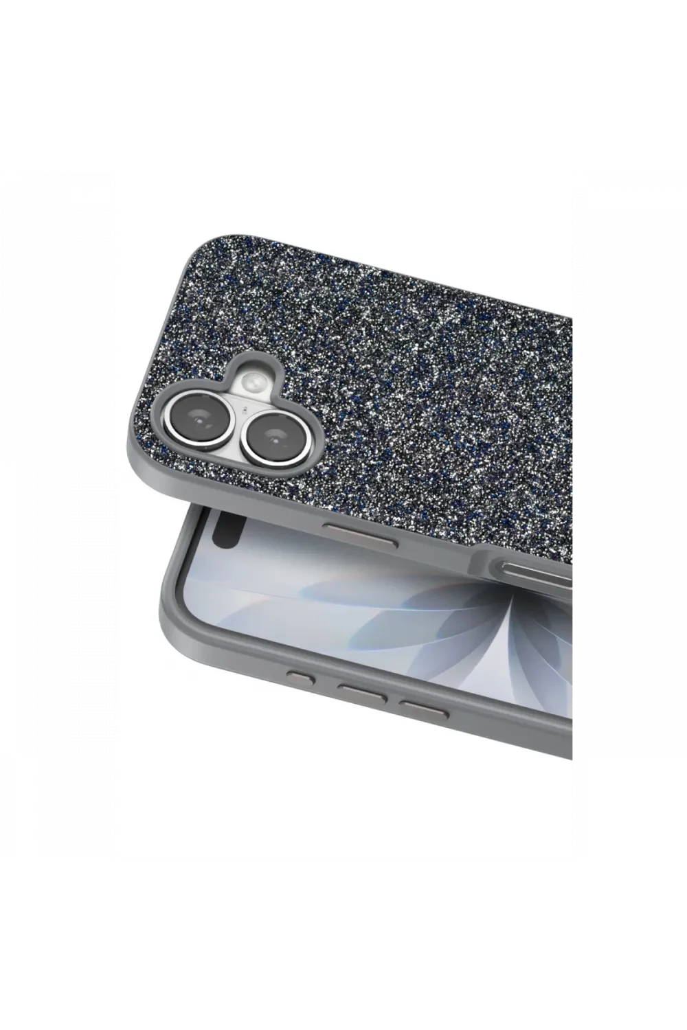 Onegif Apple iPhone 17 Bright Simli Kapak - Gümüş