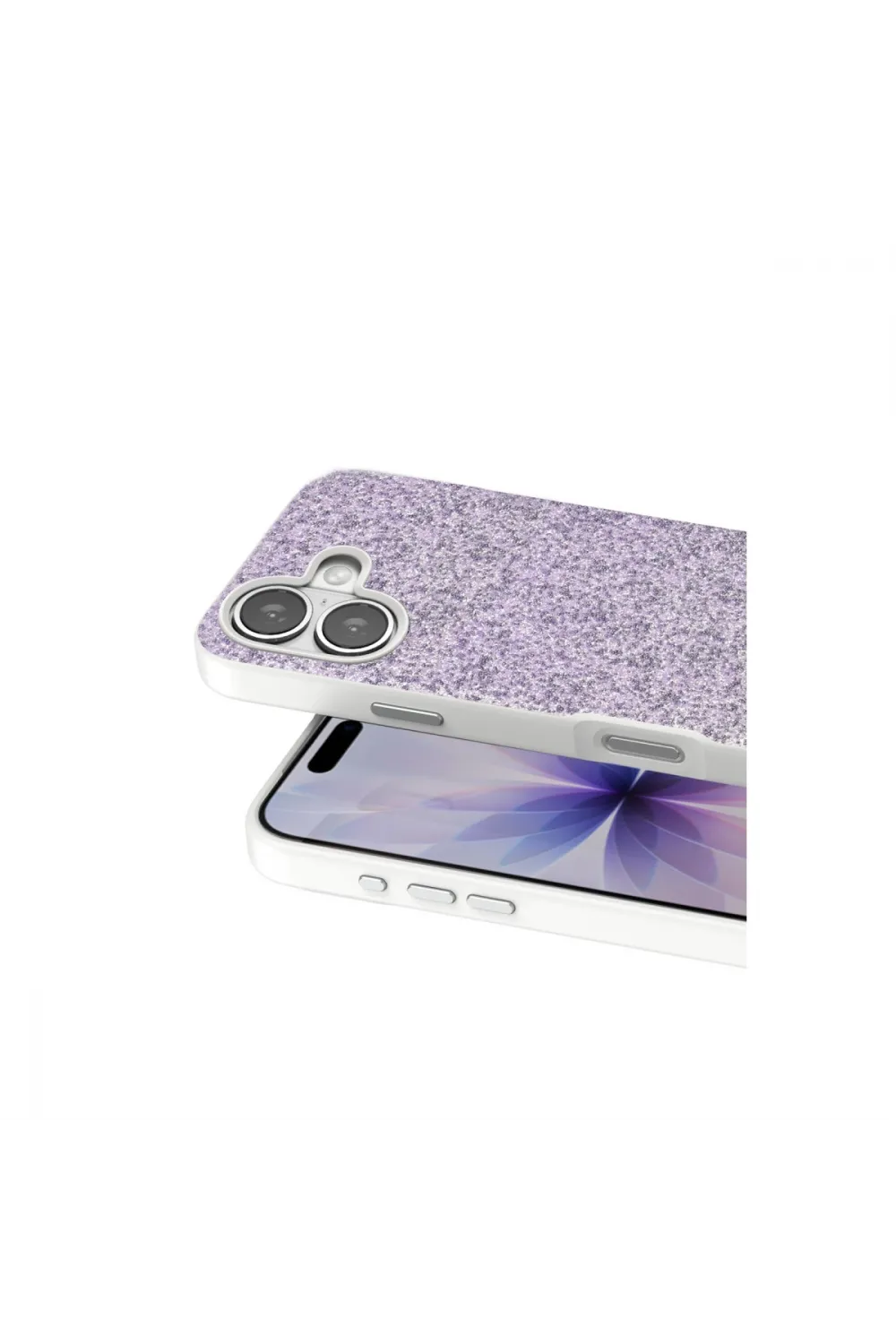 Onegif Apple İphone 17 Bright Simli Kapak - Lila