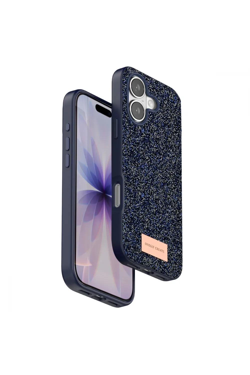 Onegif Apple İphone 17 Bright Simli Kapak - Mavi