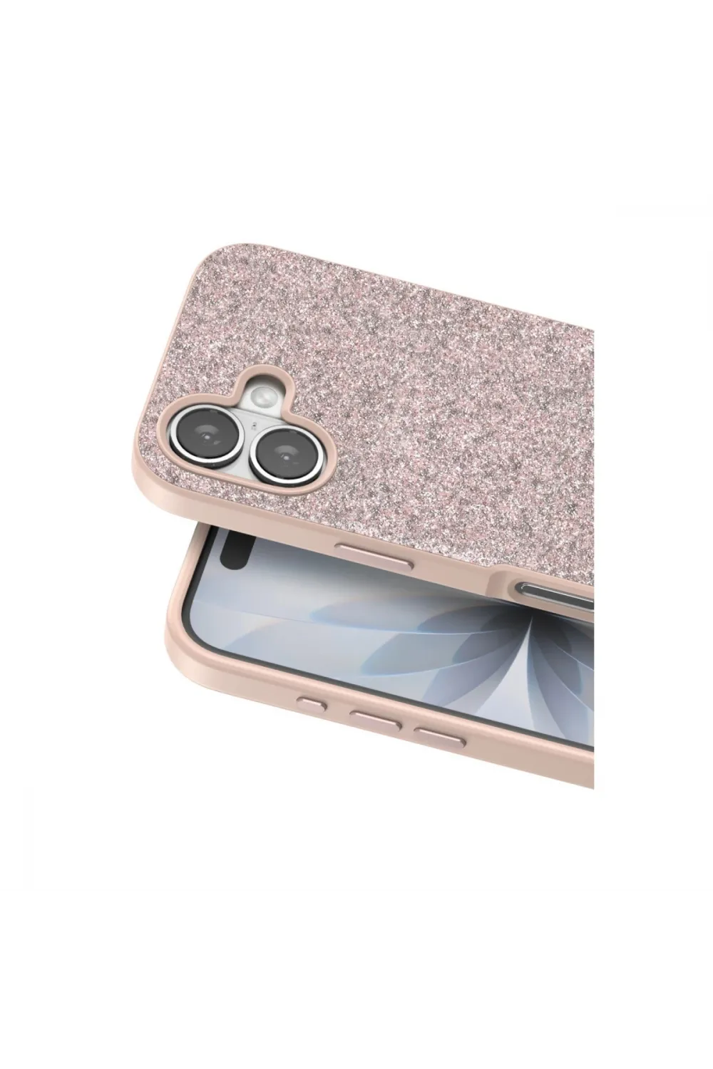 Onegif Apple İphone 17 Bright Simli Kapak - Pembe