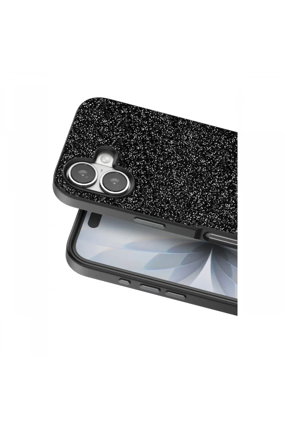 Onegif Apple iPhone 17 Bright Simli Kapak - Siyah