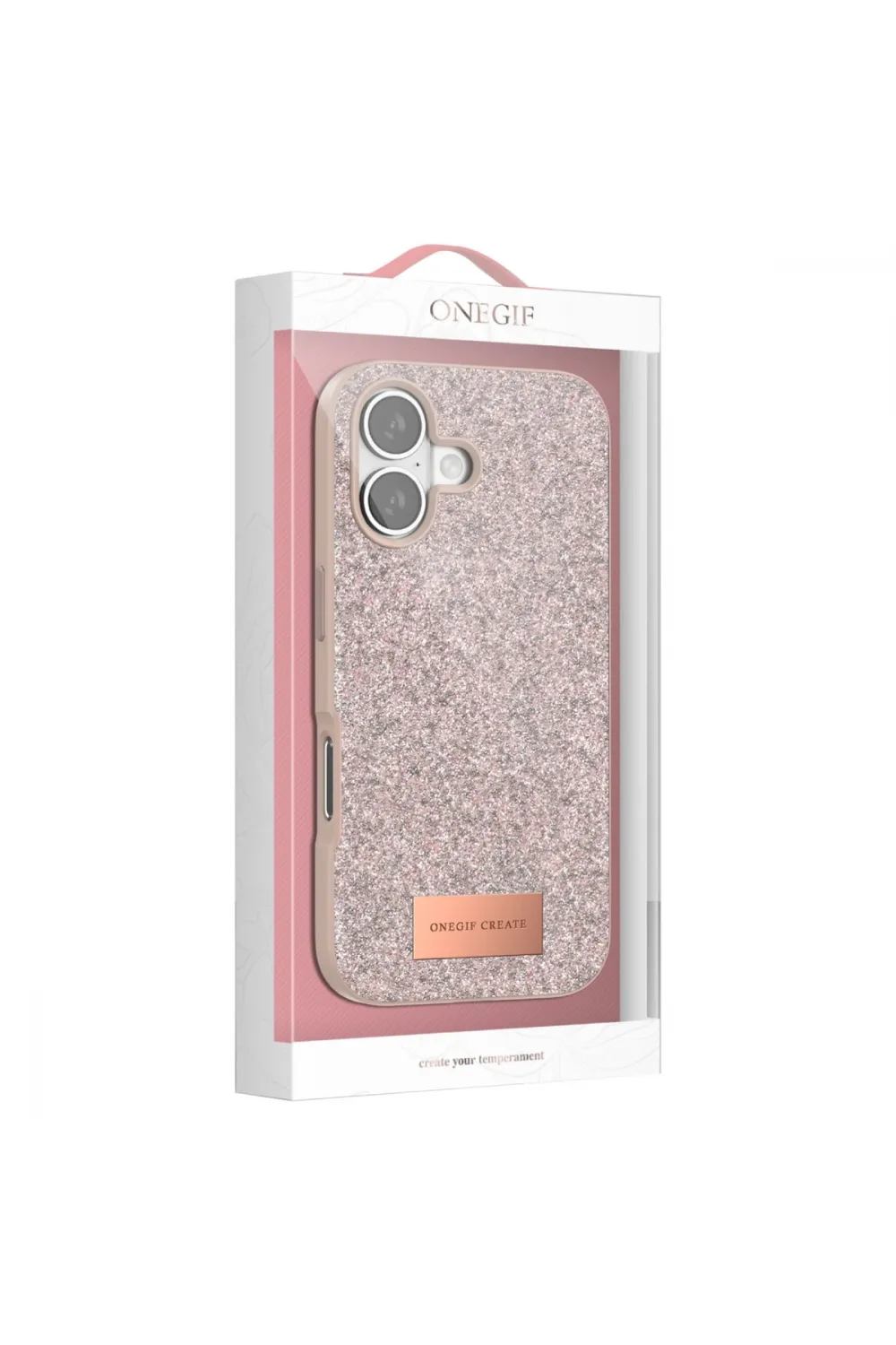 Onegif Apple İphone 17 Bright Simli Kapak - Siyah