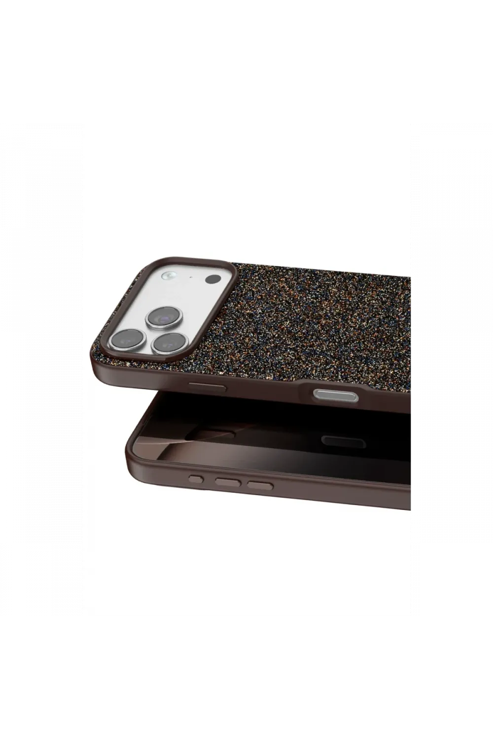 Onegif Apple iPhone 17 Pro Max Bright Simli Kapak - Gold