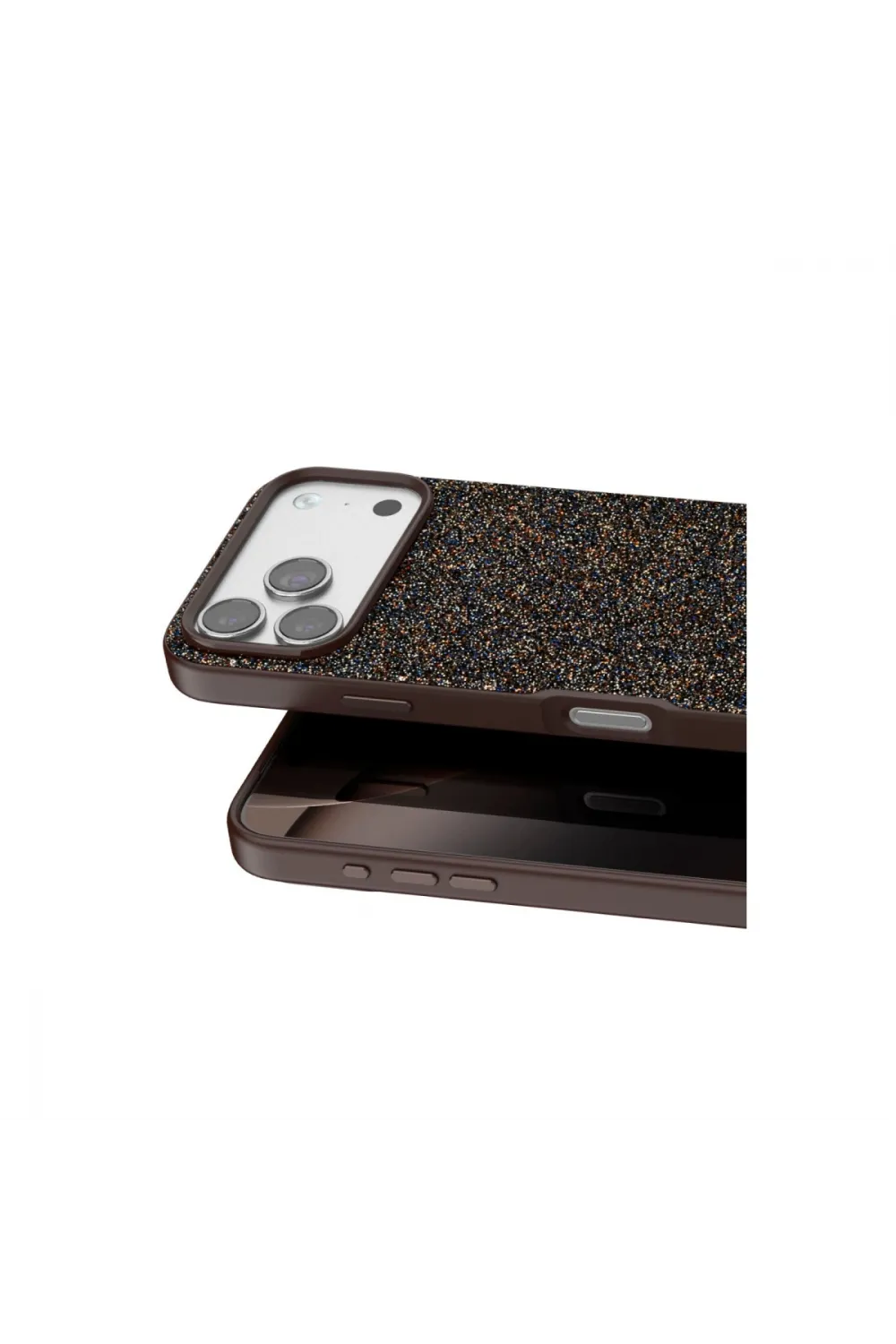 Onegif Apple İphone 17 Pro Max Bright Simli Kapak - Gold