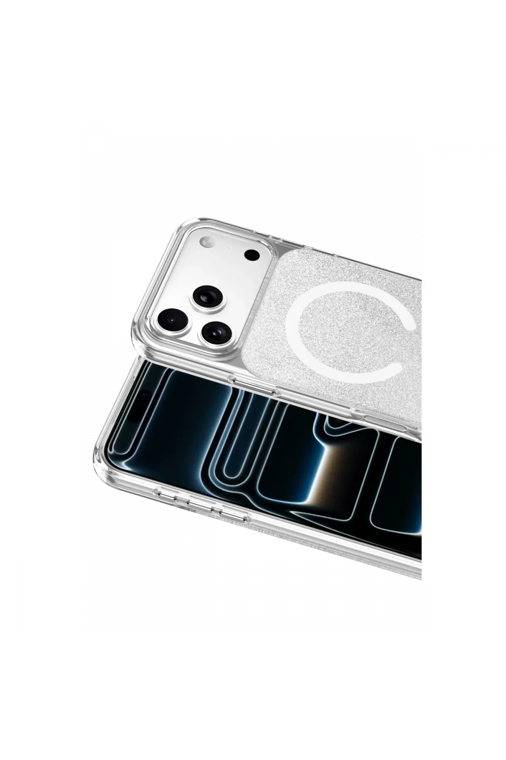 Onegif Apple İphone 17 Pro Max Sora Simli Magsafe Kapak - Beyaz