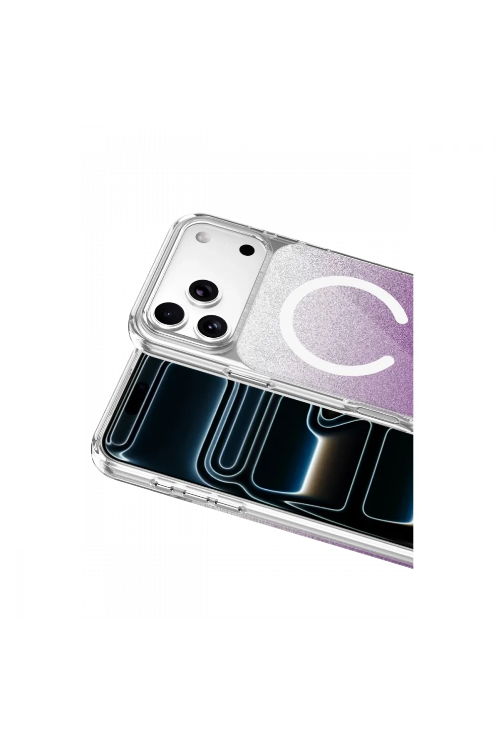 Onegif Apple İphone 17 Pro Max Sora Simli Magsafe Kapak - Mor
