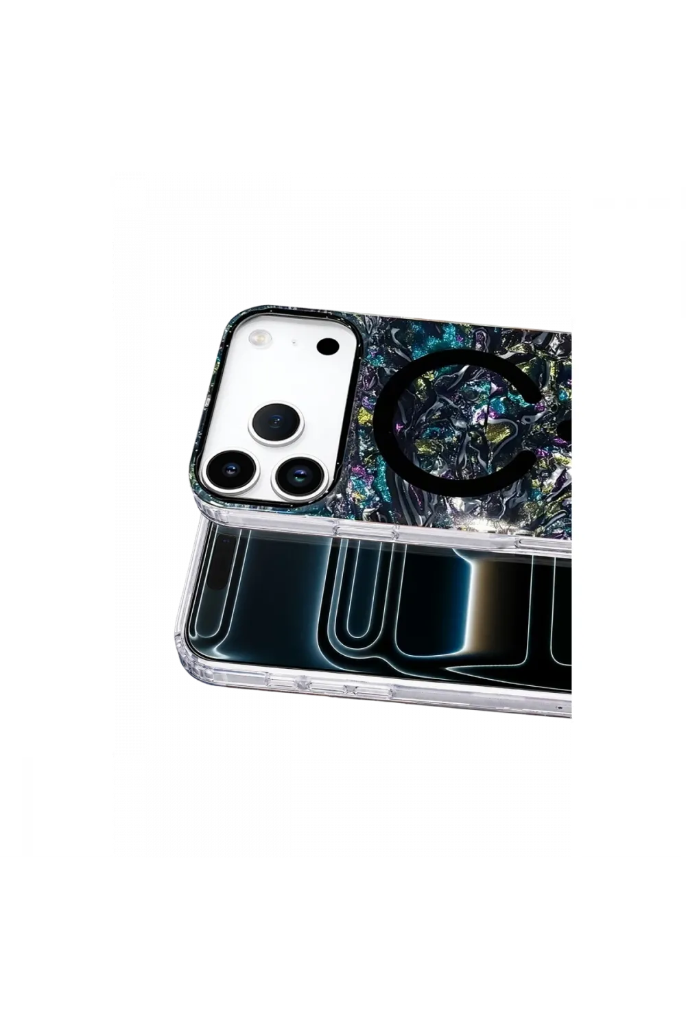 Onegif Apple İphone 17 Pro Mila Dalgalı Magsafe Kapak - Lacivert