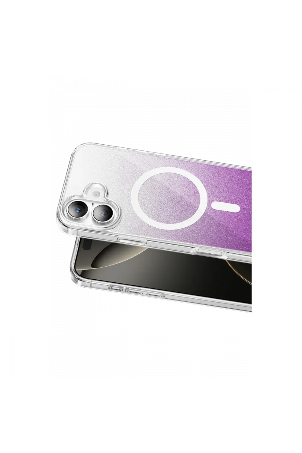 Onegif Apple İphone 17 Sora Simli Magsafe Kapak - Mor