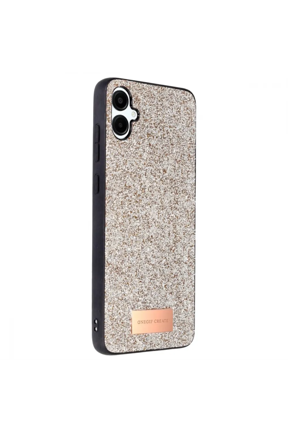 Onegif Samsung Galaxy A06 Bright Simli Kapak - Gold