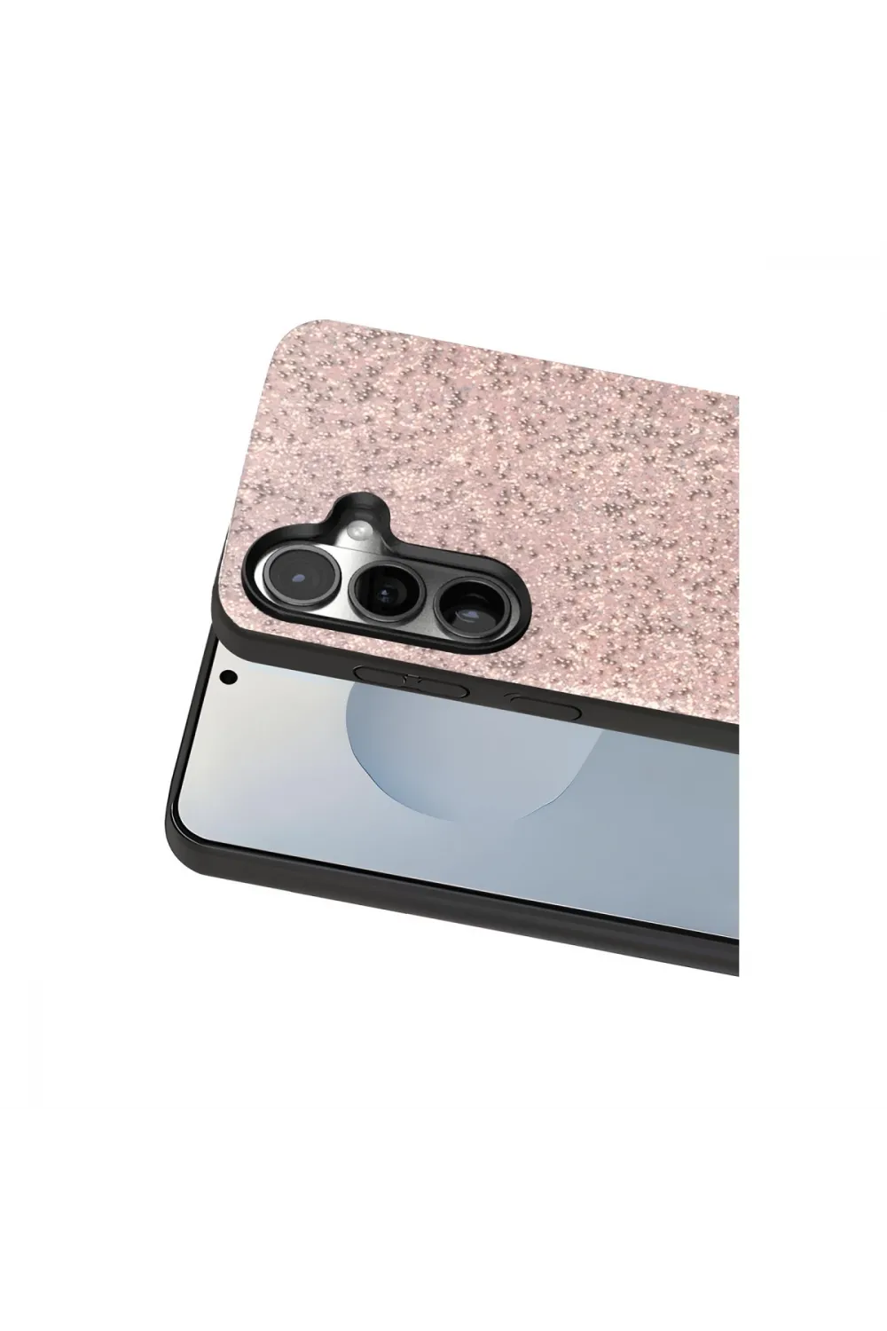 Onegif Samsung Galaxy S25 Plus Bright Simli Kapak - Pembe