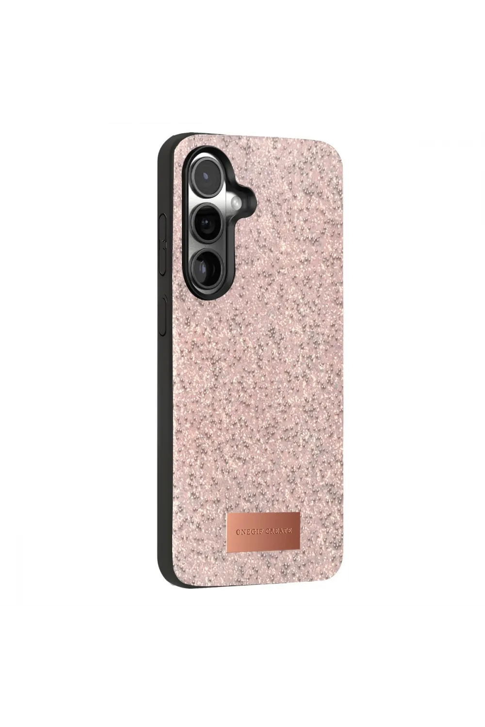 Onegif Samsung Galaxy S25 Plus Bright Simli Kapak - Pembe