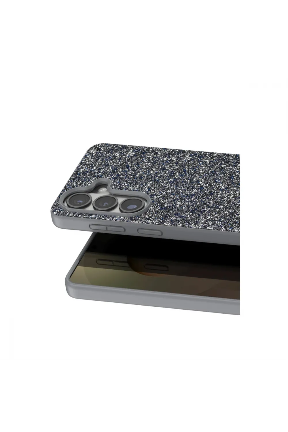 Onegif Samsung Galaxy S26 Plus Bright Simli Kapak - Gümüş