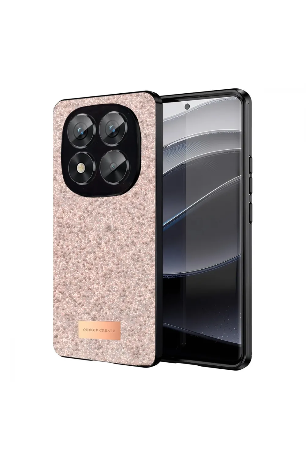 Onegif Xiaomi Redmi Note 14 Pro 5g Bright Simli Kapak - Pembe