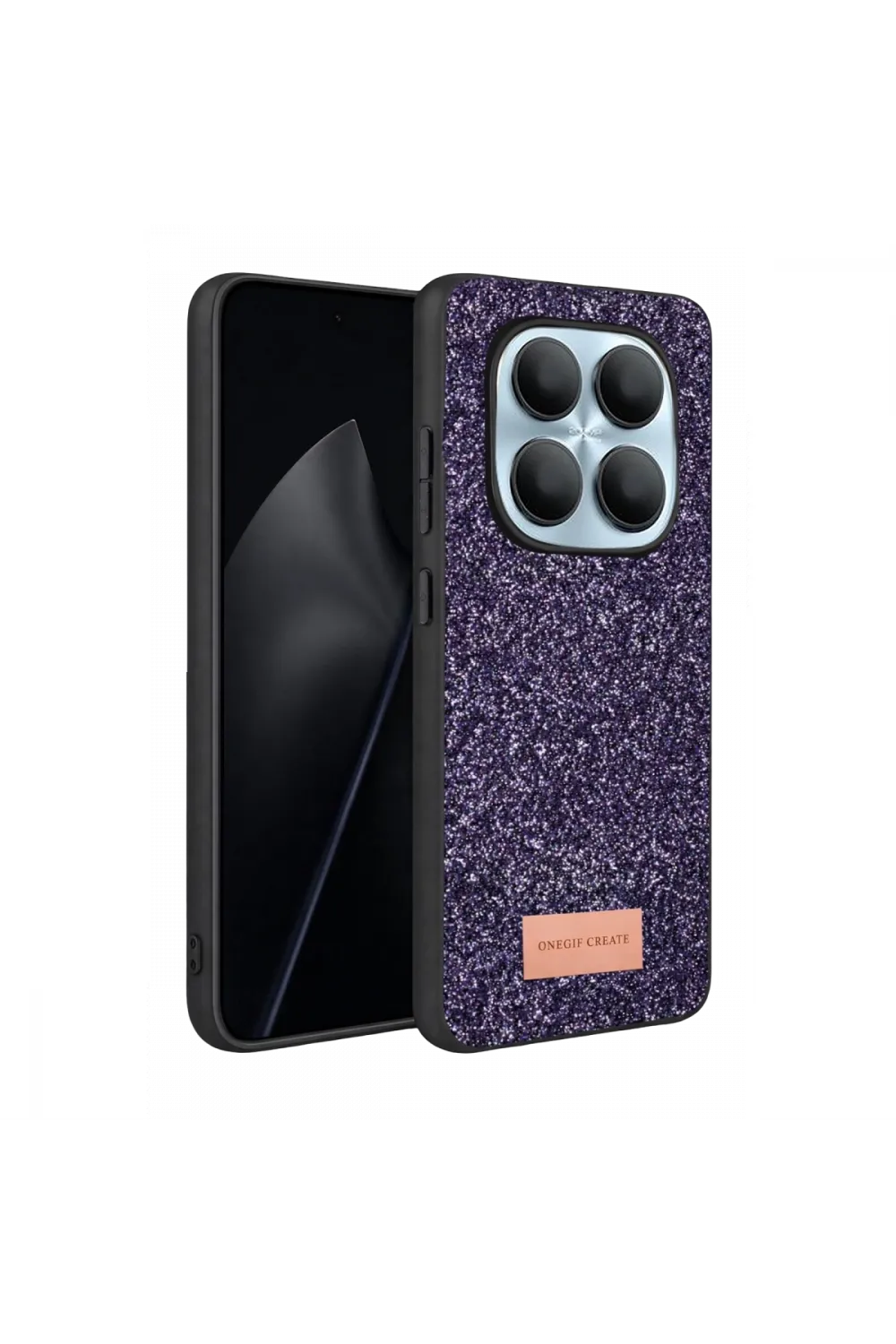 Onegif Xiaomi Redmi Note 15 Pro 5g Bright Simli Kapak - Derin Mor