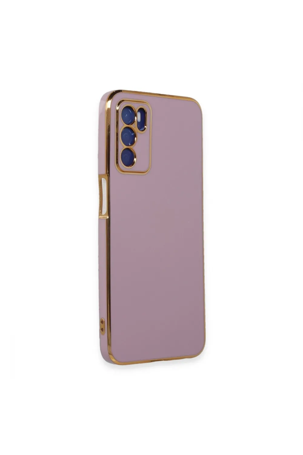 Oppo A16 Kılıf Volet Silikon - Mor