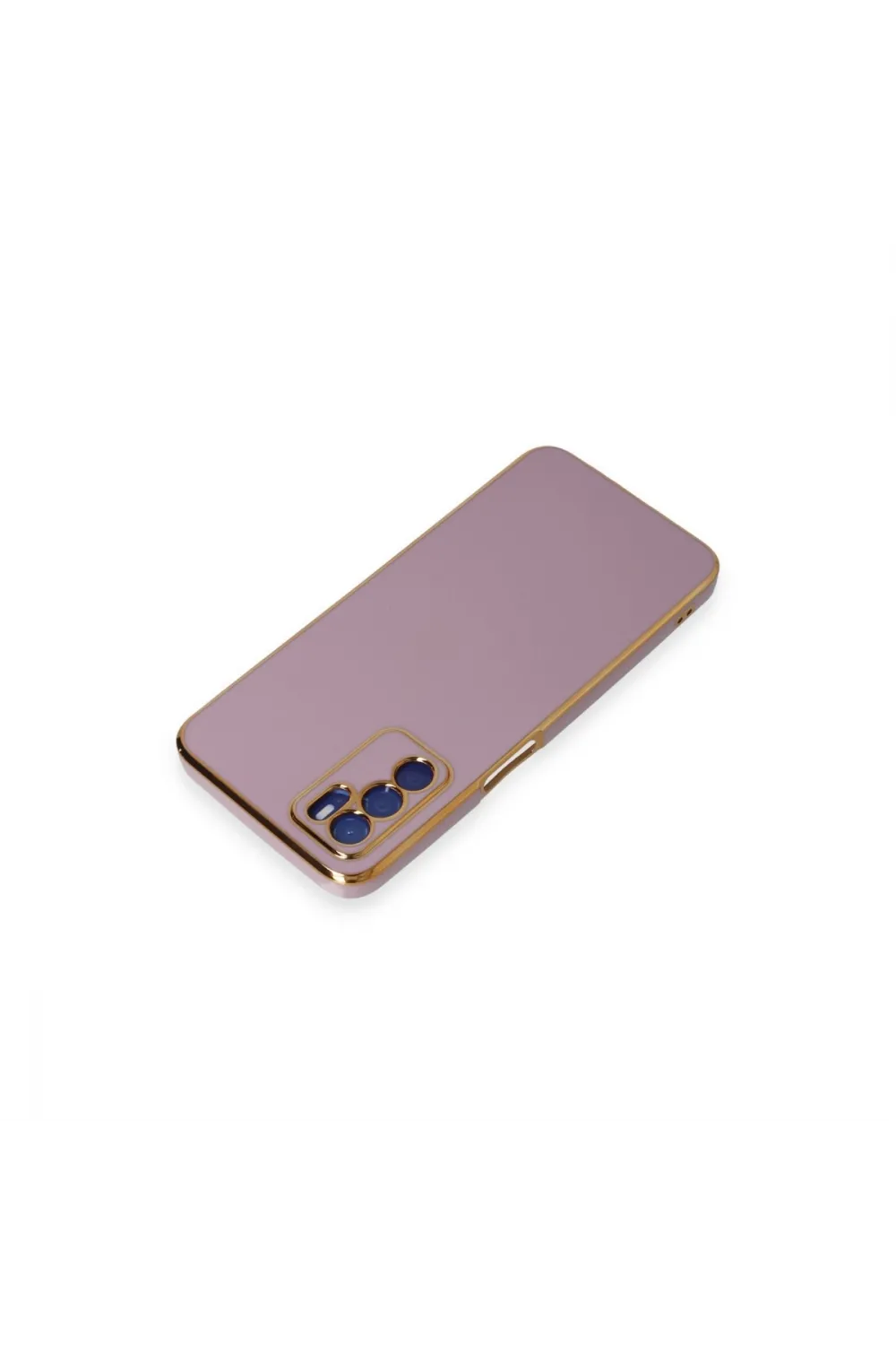Oppo A16 Kılıf Volet Silikon - Mor